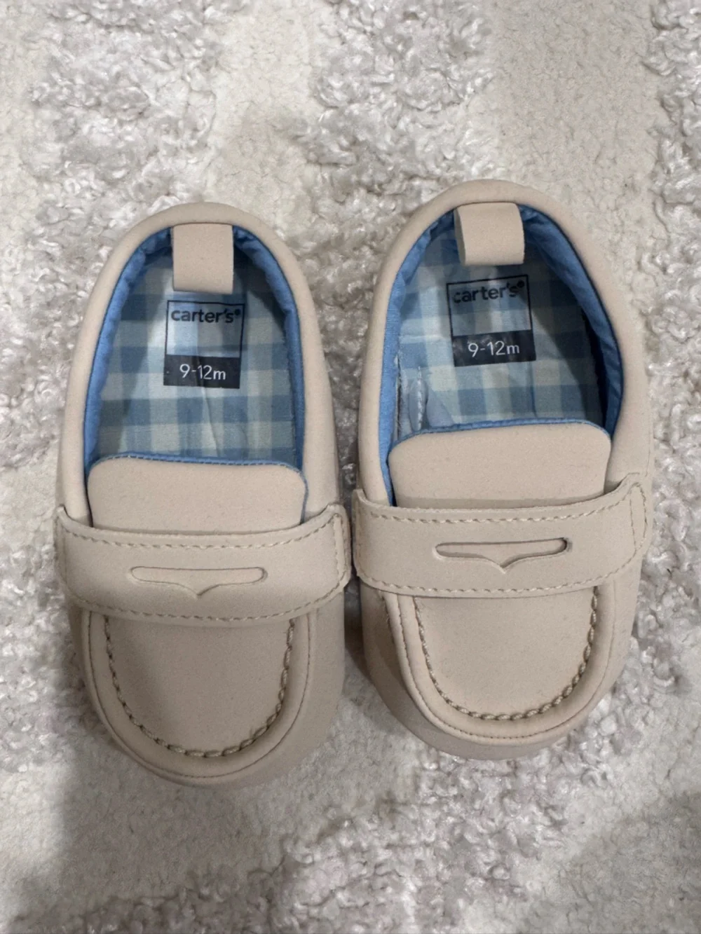 carter's Cream Baby Moccasin Loafers - 9-12M